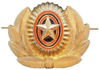 Russian officer hat badge