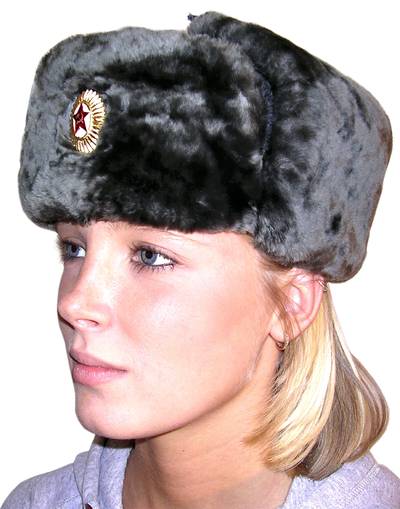 Soviet army officer lamb fur hat. Authentic. Made in Soviet Union.