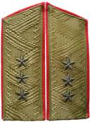 Soviet Colonel General shoulder boards for field uniform.