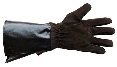 suede gloves brown