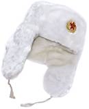 White ushanka winter hat