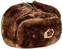Faux fur brown ushanka hat