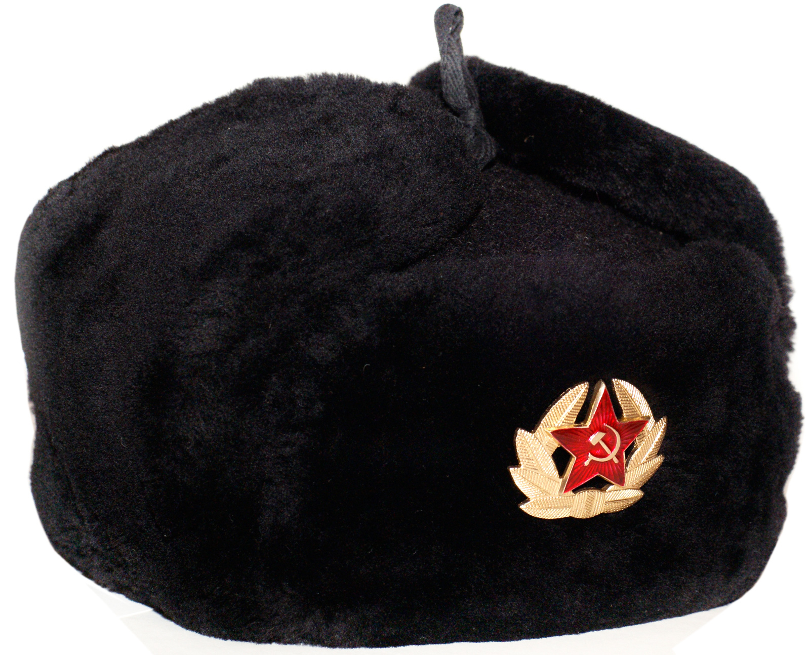 Navy officer of Russia mouton Current issue. ushanka hat sheepskin Wool top 