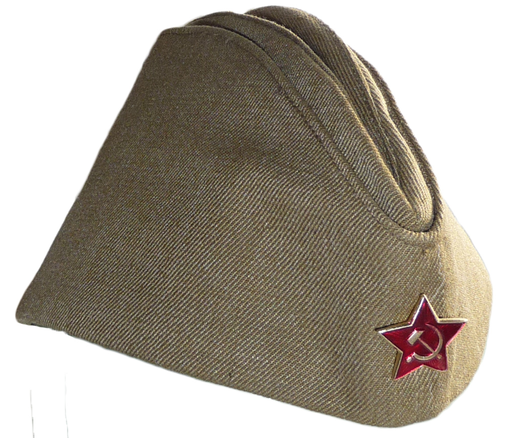 Russian Police Pilotka Garrison Cap Hat with Real USSR Badges Dark Grey 56 Small 